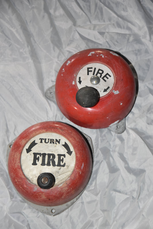 lot - 588 - vintage fire bells